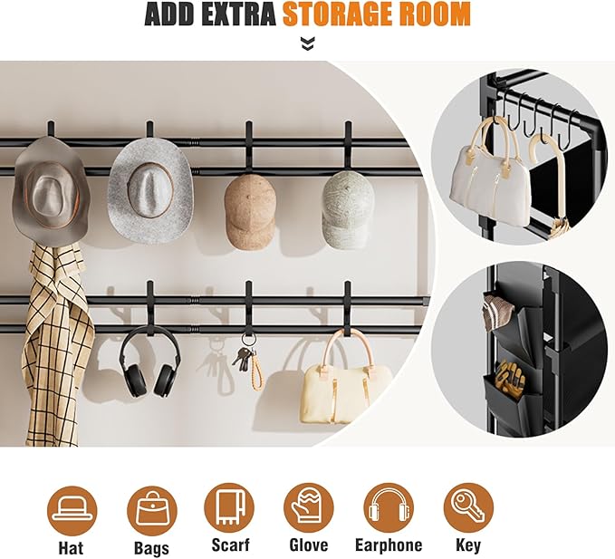 OYREL Shoe Rack 6 Tier Shoes Organizer 24-30 Pairs Shoe Racks for Closet Front Door Entrance Large Capacity Space Saving Shoe