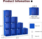 UNKU Cube Storage Organizer, 10 Cube Closet Organizer Storage Shelves, DIY Stackable Bookcase, Clothes Organizer Shelf for Cl