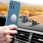 eSamcore Phone Holder for Car - Magnetic Car Phone Mount for Vehicle Dashboard, [Double 360 Adjustable Stand] Cell Phone Automobile Cradles with Strong Magnets for iPhone