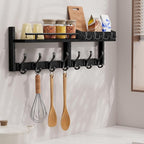 29 inch Coat Rack Wall Mount with Shelf, Set of 2 Heavy Duty Coat Hooks Wall Mount, Entryway Coat Hanger Wall Shelf with Key 