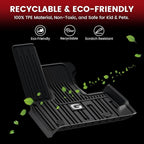 LASFIT Floor Mats for Mercedes Benz G Class 2026 2025 2024 2023 2022-2019 G550 / G580 / G63 AMG, All Weather TPE Custom Fit Car Mats for Benz G Class Floor Liners 2019-2026, 1st & 2nd Row Set, Black