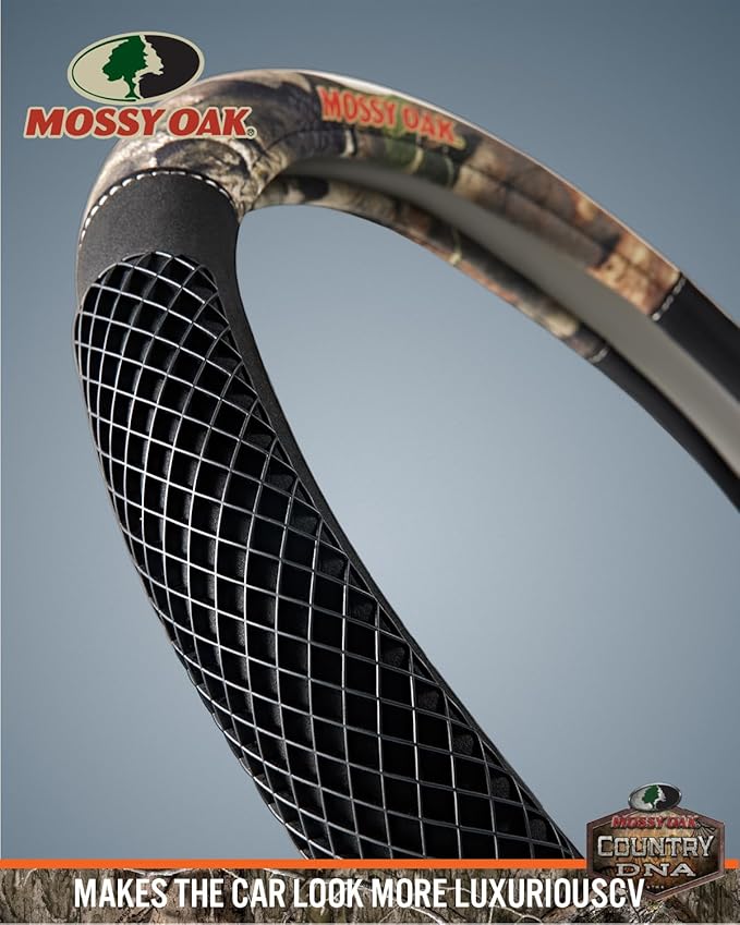 Mossy Oak Steering Wheel Covers for Car, Truck, and SUV, Universal 15 inchs Durable Steering Wheel Cover Protection, Official Licensed Product