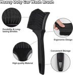 9Pcs Car Wheel & Tire Brush Kit, Wheel Cleaner Brush, Soft-bristled Rim Brush, Car Drying Towel (36"x 24"), Tire Shine Applic