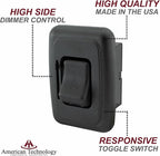 12 Volt DC Dimmer Switch for LED, Halogen, Incandescent - RV, Auto, Truck, Marine, and Strip Lighting (Slider, Black)