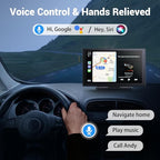 Wireless Apple Carplay Screen for Car 4K Dash Cam, 9" Portable Apple Carplay & Android Auto Car Stereo, with 1080p Backup Cam