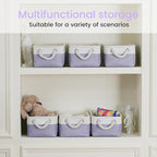 Storage Baskets for Shelves 11.8x7.9x5.2 Inch, Foldable Fabric Storage Bins with Handles, Small Storage Baskets for Organizin