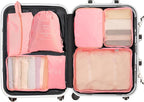7PCS Packing Cubes for Suitcases, Travel Luggage Organizer Bags, Suitcase Organizer Bags Set for Carry on Luggage Travel Esse