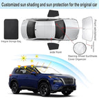 3PCS Car Window Shades Front Windshield Sun Shade Foldable Window Shade Custom Fit for Nissan Rogue 2023-2024 Accessories Car Shades for Front Windows Anti-UV Rays Block Heat