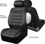 CAR PASS 3D Foam Leather Car Seat Covers Two Front Seats only, Air Mesh Thick Seat Covers, All Weather Car Seat Cover Comfort