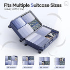 Veken 9/11 Set Compression Packing Cubes for Travel Essentials,Compressible Expandable Large Luggage Suitcase Organizer Bags 