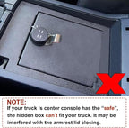 JKCOVER Compatible with Toyota 4Runner 2010-2022 2023 2024 Center Console Hidden Organizer Box Accessories Armrest Secret Compartment Hidden Storage Box