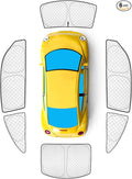 KMF 6pcs Thicken Sun Shades for Volkswagen VW Beetle 2012-2019 Accessories, Full Car Window Covers Sunshade for Windshield Side Rear, Custom Fit UV Block and Privacy Blackout for Car Camping Outdoor