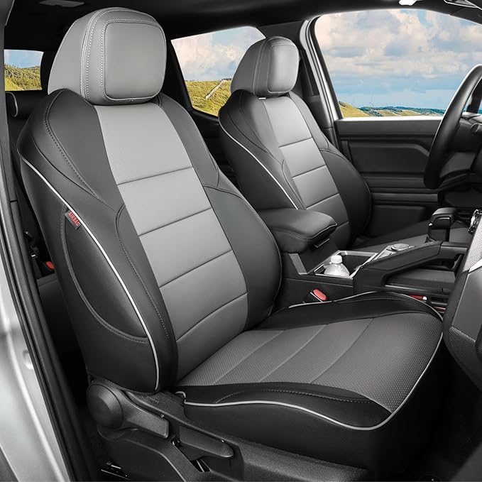 EKR Custom Fit Tacoma Front Car Seat Covers for Select Toyota Tacoma (Petrol & Hybrid) 2024 2025 2026 Double cab SR,SR5,TRD S