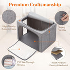 Lifewit Clothes Storage Bins with Metal Frame, Stackable Storage Box, Foldable Clothing Storage Bins with Lids, 100L Storage 