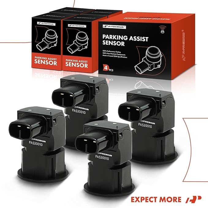 A-Premium 4-Reverse Backup Parking Assist Sensor Compatible with Lexus Models - IS F 2008-2010, IS250, IS350, 2006-2010, GS300 2006, GS350 2007-2011, GS430, GS450h, GS460 - Repalce# 8934130010