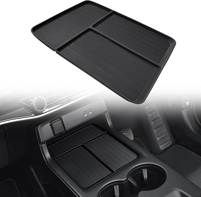 BestEvMod Center Console Front Organizer Compatible with Honda Prologue 2026 2025 2024 Accessories TPE Material Storage Tray Easy to Install and Clean Anti-Slip 3 Compartments