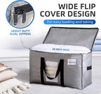 TAILI Extra Large Moving Bags, 8 Pack Silver Heavy Duty Totes for Storage with Visible Window, Wrap Around Handles, Storage B
