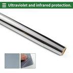 Motoforti Nano Ceramic Car Window Tint Film VLT 42% IRR 77% UVR 50% Silver Tone 14.76 ft x 35.43 Inch Privacy Film 2mil PET 1 Pc