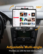 Car CD Slot Mount Tablet Holder with Adjustable Arm, Universal 360° Rotation Truck CD Player Tablet Holder for 4-13" iPad Pro Air Mini, Phone, Galaxy Z Fold, Fire HD