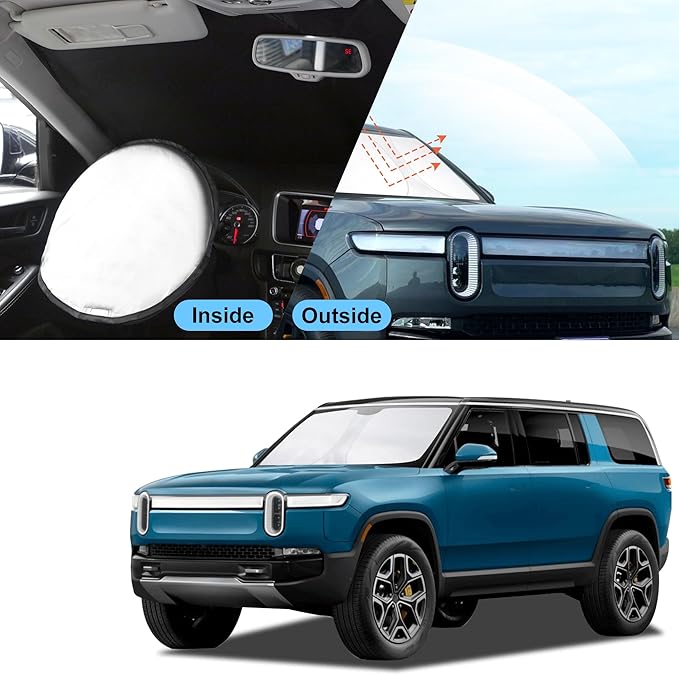 TINGLU Sun Shade for Chevrolet/Chevy Colorado Pickup Truck Prime 2023 2024 2025 2026 Accessories Windshield Sun Shade Window Shade UV Rays Protection Sun Visor Cover