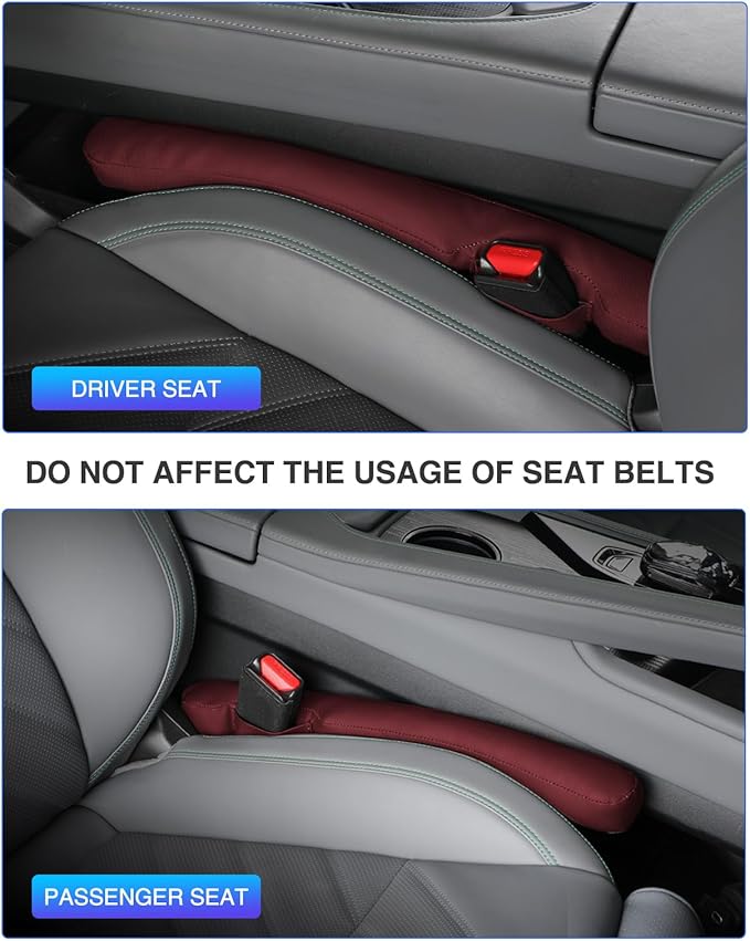 Leather Car Seat Gap Filler Universal for Car Truck SUV to Block The Gap Between Seat and Console Stop Things from Dropping 2
