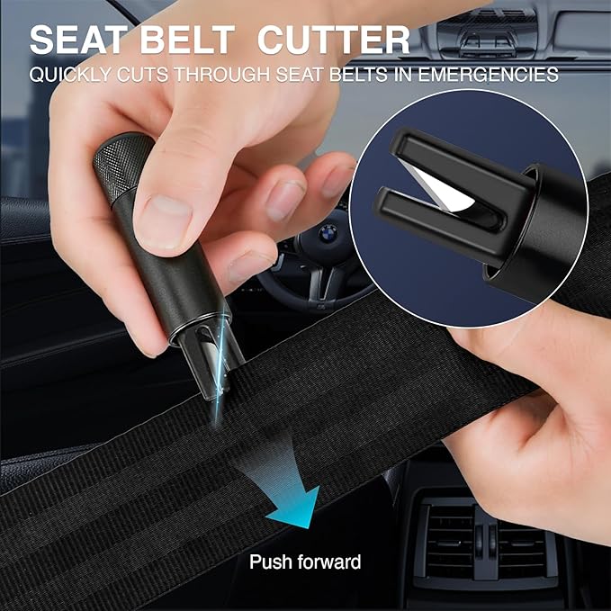 2-Pack Car Safety Hammer Seatbelt Cutter, Glass Breaker Car Window Breaker and Seatbelt Cutter Tool,Auto Rescue Escape Emerge