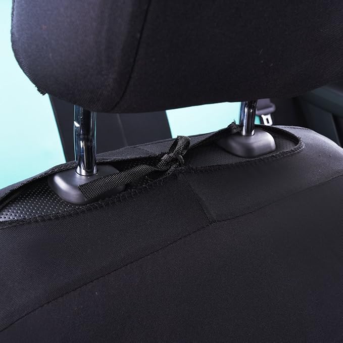 CAR PASS Line Rider Sporty Cloth 11PCS Universal Fit Car Seat Cover -100% Breathable with 5mm Composite Sponge Inside,Airbag 