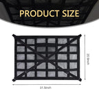 Car Roof Storage Net, Double Layer Mesh Polyester Auto Ceiling Cargo Net, 31.5" x 21.6" Camping Overhead Storage Organizer, Universal for Sedans Jeeps SUVs (Black)