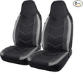 PIC AUTO Car Seat Covers - High Back Front Seat Covers, Sports Carbon Fiber Mesh Design, Universal Fit, Airbag Compatible (Gr