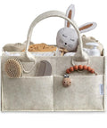 PUTSKA Baby Diaper Caddy Organizer - Nursery Storage Basket for Diaper Station, Baby Basket Shower List and Registry Gift Mus