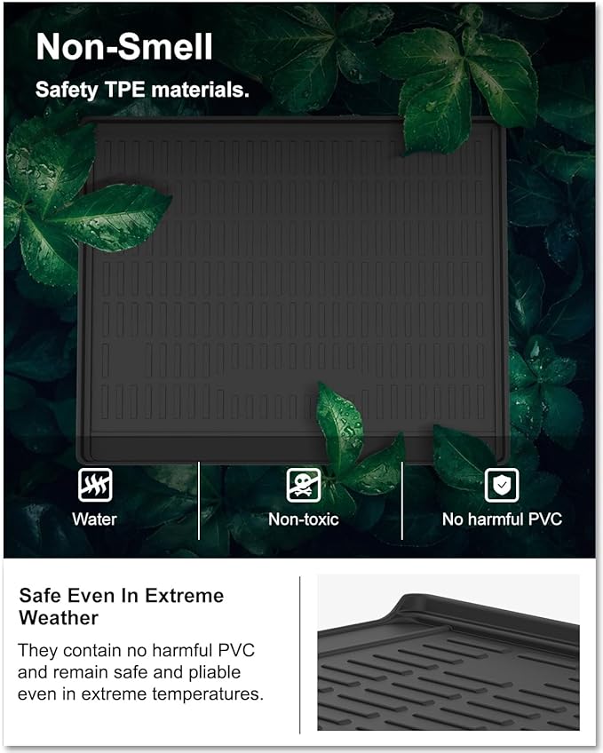 KIWI MASTER Cargo Trunk Mat for 2010-2024 Toyota 4Runner OEM Replacement PT218-89112 All Weather Rear Tray Trunk Liner TPE Slush Mats Black (NO 3rd Row Seats)