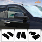 Car Door Rear View Mirror Cover Trim Compatible with Toyota Tundra 2007-2021 Sequoia 2008-2020 Exterior Rearview Mirror Housing Cap Protector Accessories, Only Fit Without Turn Signal Lights Version