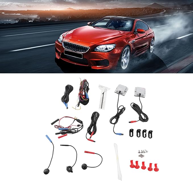 Tyenaza 12V Universal Blind Spot Detection Monitoring System Kit BSD Sensor Motorcycle BSD Blind Spot Detection System