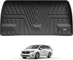 3W Cargo Liner Fit for Honda Odyssey 2026 2025-2018 Custom Fit Trunk Liner Mini Passenger Van, All Weather Use Heavy Duty Trunk Mat Black