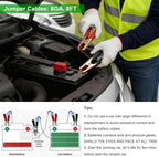 HolaKit Car Emergency Kit – Roadside Safety Kit with Jumper Cables, LED Headlamp, First Aid, EVA Bag, Poncho, Safety Vest & M