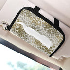 Car Tissue Holder Car Visor Organizer Tissue Box Holder for Car Sun Visor Organizer with Car Vehicle Accessories Essentials Interior for Women Men Brown and Beige Simple Leopard Print