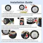 Car Snow Chains, Auto-Fixing Tire Chains for Smart #1 SUV 2022-2025, Quick Fit Portable Reusable Universal Emergency Traction