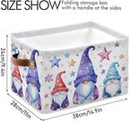 xigua Christmas Decoration Storage Basket Santa Collapsible Storage Bins Waterproof Canvas Storage Basket with Leather Handle