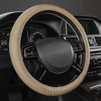 Car Pass Classical Leather Automotive Universal Steering Wheel Covers,Universal Fit for Suvs,Trucks,Sedans,Cars,Vans,14.5-15i