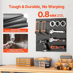 VEVOR Metal Pegboard Panels, 24" x 12" Pegboard, 2 Panels, Heavy Duty Peg Board Wall Organizer with Accessories, for Living R