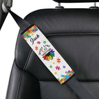 Accpet Love Understand Autism Awareness Seat Belt Cover for Kid Family Special Need Autistic Medical Alert Car Cushion Cover Support Autism Gift Personalized Name 32
