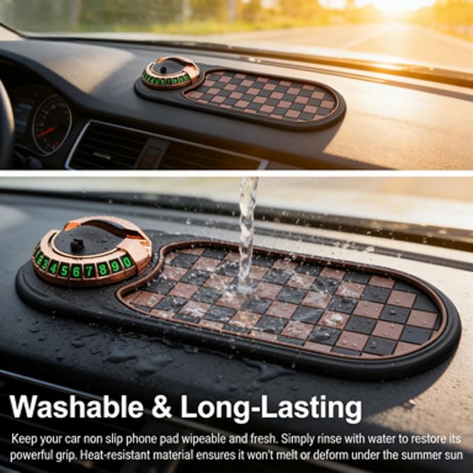 Anti-Slip Mat Solves Every Driver's Biggest Frustration, Auto Dashboard Organizer Pad, Universal Anti-Slip Car Dashboard Mat 