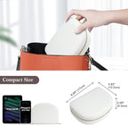 ProCase Travel Size Jewelry Box, Medium Portable Seashell-Shaped Jewelry Case, 2 Layer Mini Jewelry Organizer in PU Leather f