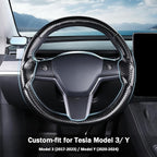 Steering Wheel Cover for Tesla Model 3(2017-2023) Model Y(2020-2024), Steering Wheel Accessories for Tesla Model 3/ Y