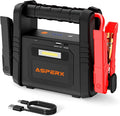 AsperX 6000A Car Jump Starter, Battery Jumper Starter Portable for 12V Vehicles (for All Gas or up to 12L Diesel) - Car