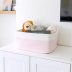NaturalCozy Storage Baskets 16.8”x13”x7.6” Cotton Rope Woven Baskets for Organizing 3-Pack | Toy Storage Bins | Basket for Sh