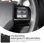 Linskip Steering Wheel Trim Compatible with Dodge Journey 2013-2022 & Charger/Challenger/Durango/Dart 2009-2014, Journey Steering Wheel Cover, Journey Interior Accessories 3Pcs(Black)