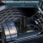 2-in-1 Car Cup Holder Adapter, Multifunctional Front seat Adjustable Cup and Beverage Holder, Compatible with car Circular Cu