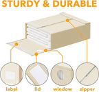 SpaceAid 16 Pack Bed Sheet Organizers and Storage, Foldable Sheet Organizer for Linen Closet, Sheets Set Folder Keeper with W
