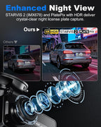 JOMISE 4K Dash Cam Front and Rear with 5Ghz WiFi GPS, Dual Dashcam with 64GB Card, 3" Screen, Night Vision, 24H Parking Mode 